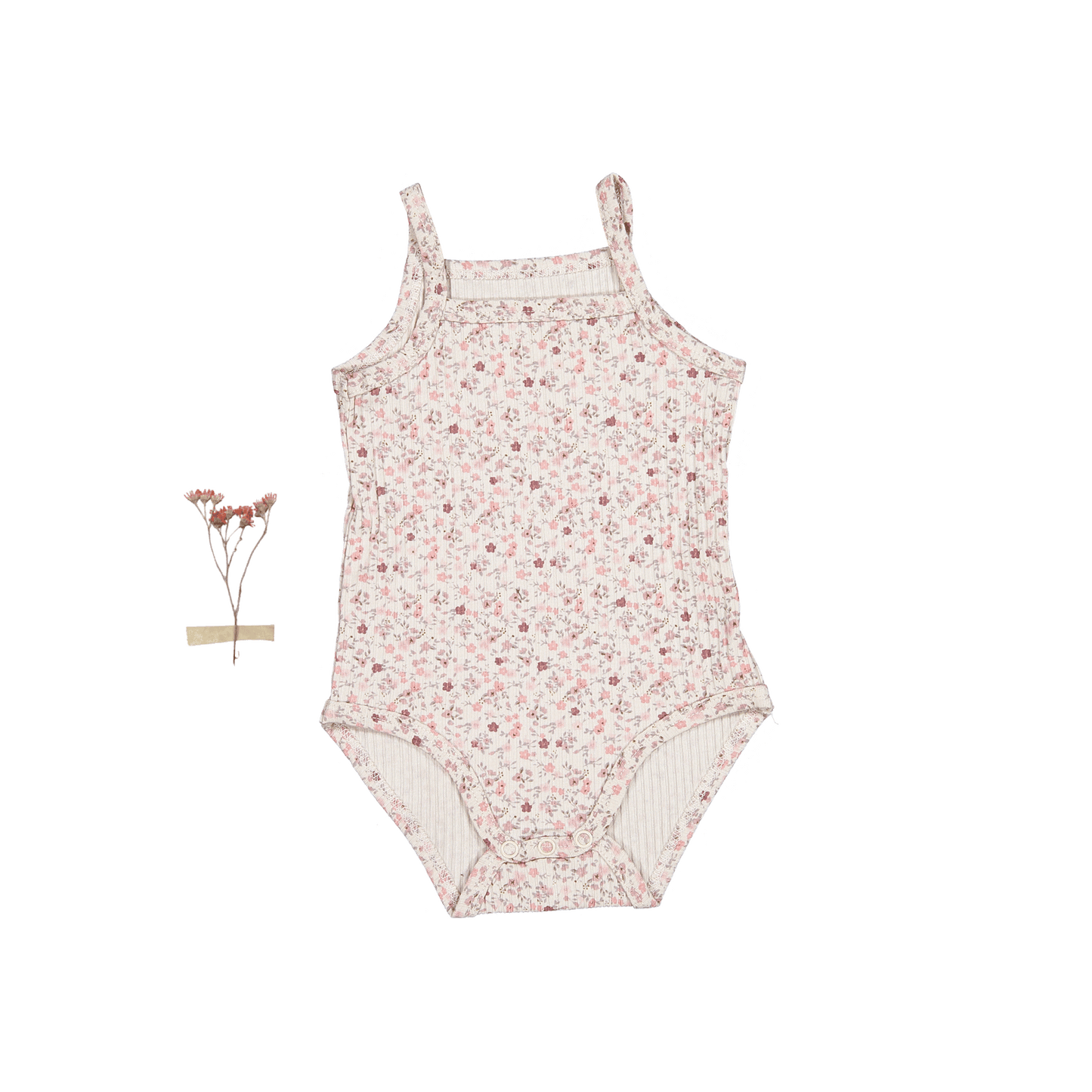 The Printed Tank Onesie - Dusty Mauve Floral