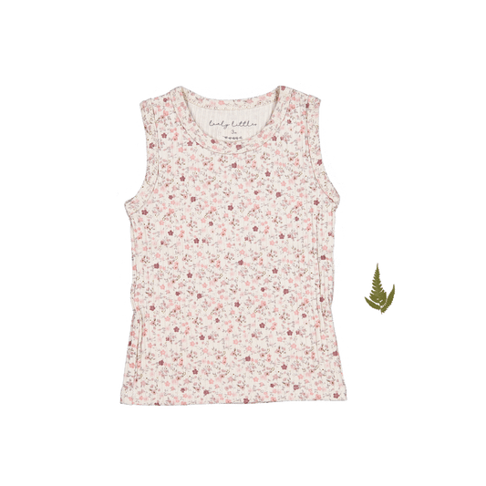 The Printed Tank - Dusty Mauve Floral