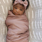 Dusty Rose Bamboo Stretch Swaddle - Little Joy Co.