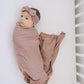 Dusty Rose Bamboo Stretch Swaddle - Little Joy Co.