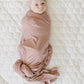 Dusty Rose Bamboo Stretch Swaddle - Little Joy Co.