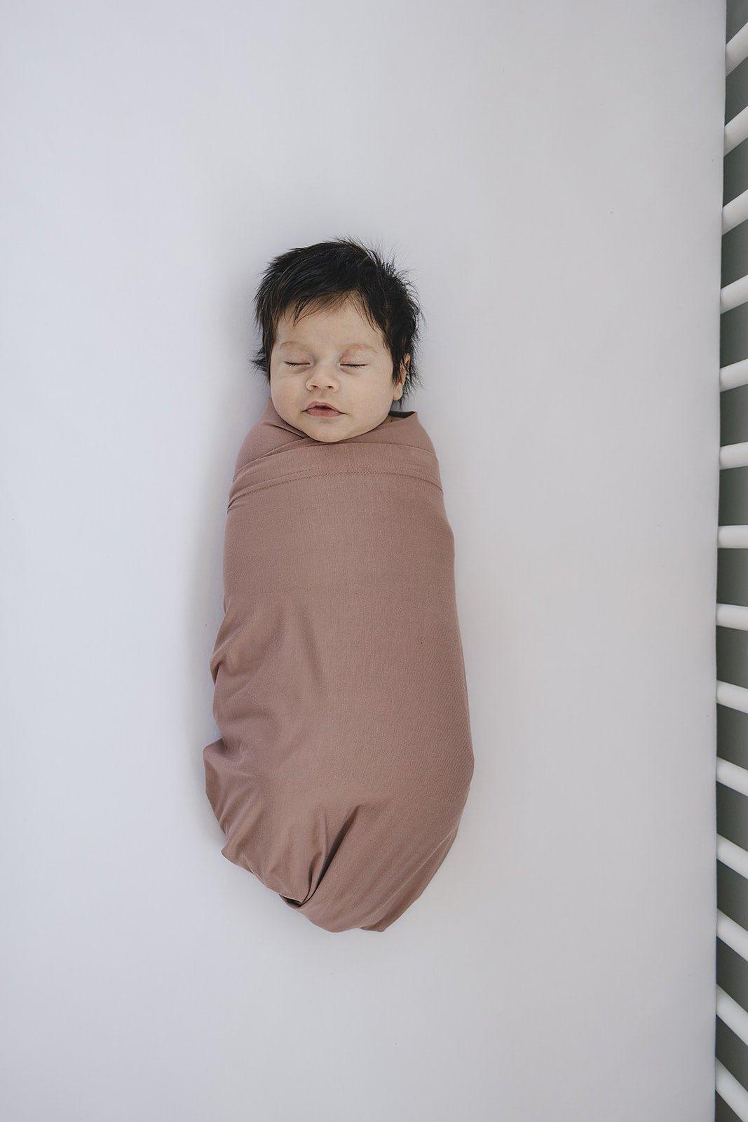 Dusty Rose Bamboo Stretch Swaddle - Little Joy Co.