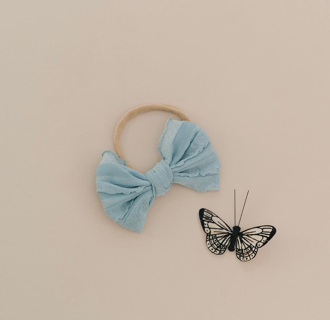 Dusty Blue Vintage Bow