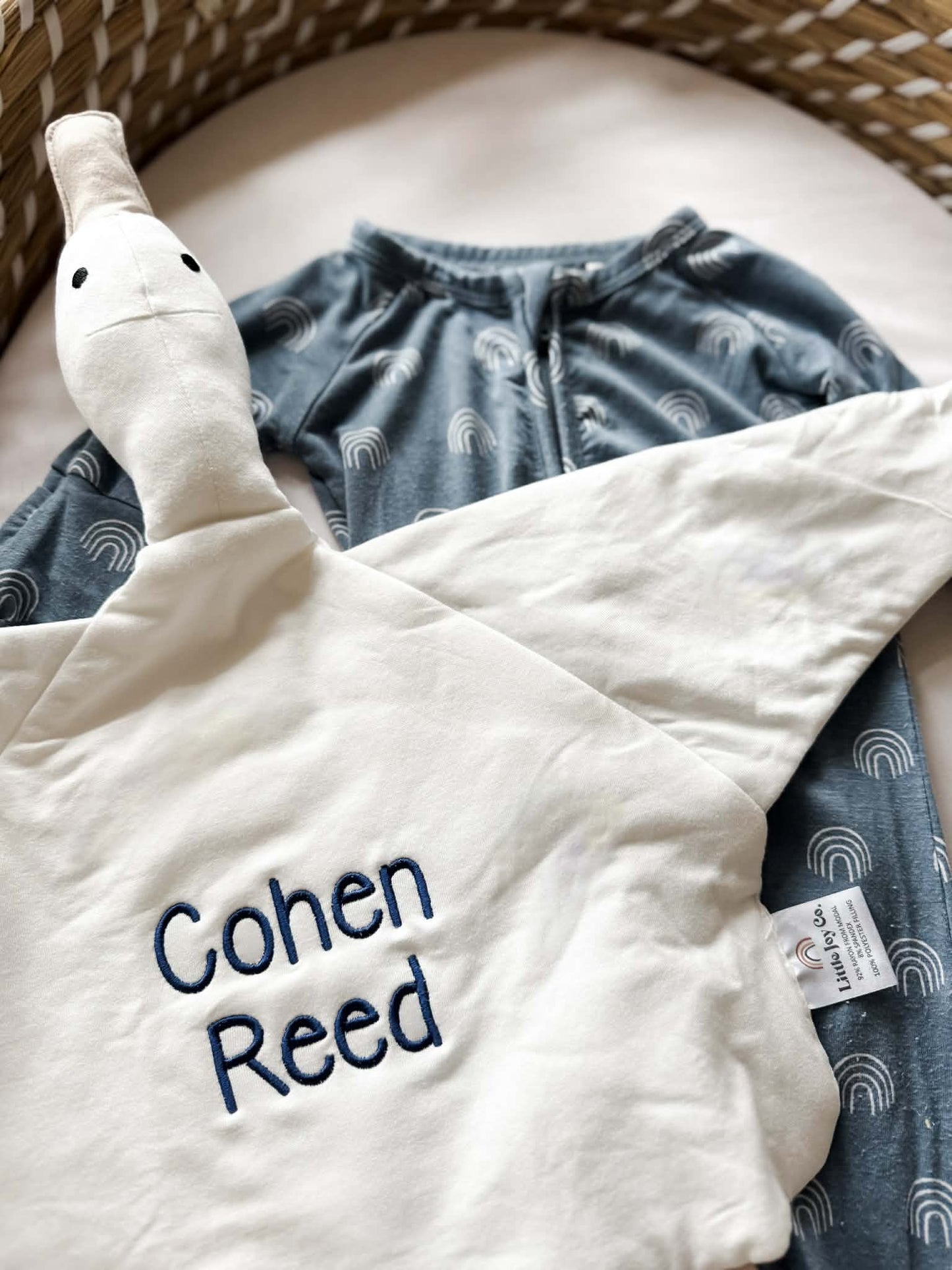 Custom Embroidered Modal Goose Lovey