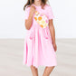 Bubblegum Pink S/S Pocket Twirl Dress