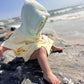 Colorblock Terry Beach Towel Poncho with Optional Custom Embroidery - more colors