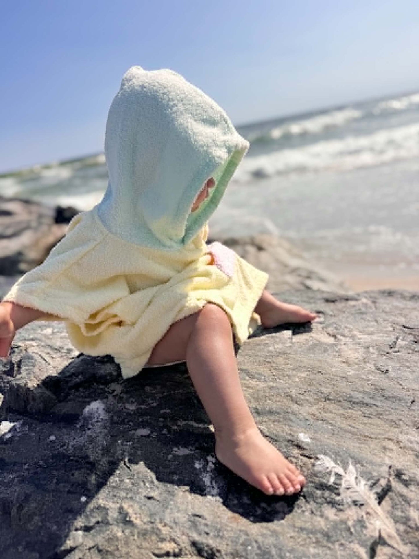 Colorblock Terry Beach Towel Poncho with Optional Custom Embroidery - more colors