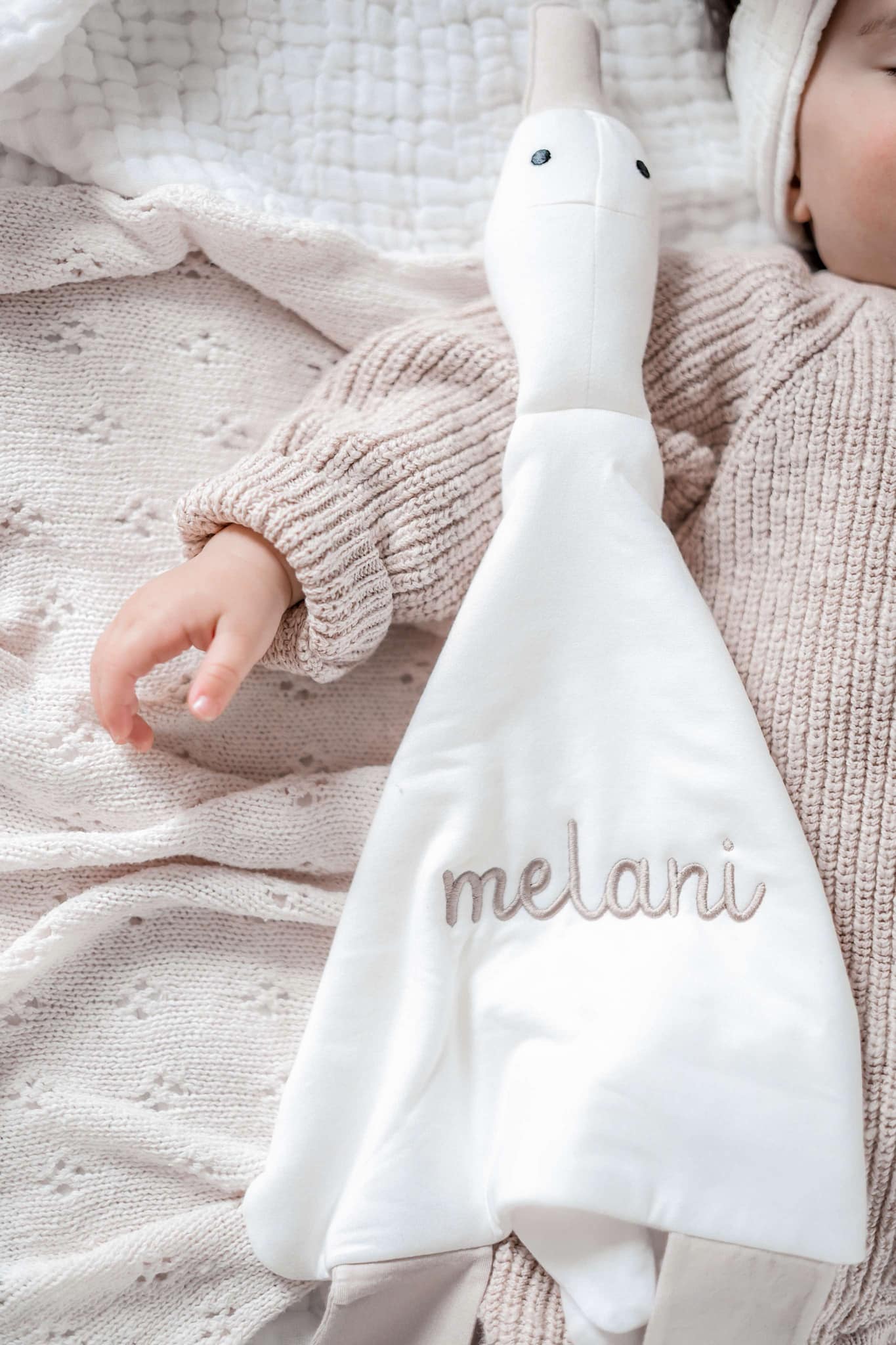 Benutzerdefinierte bestickte Bambus Ente Lovey - XL Plüsch