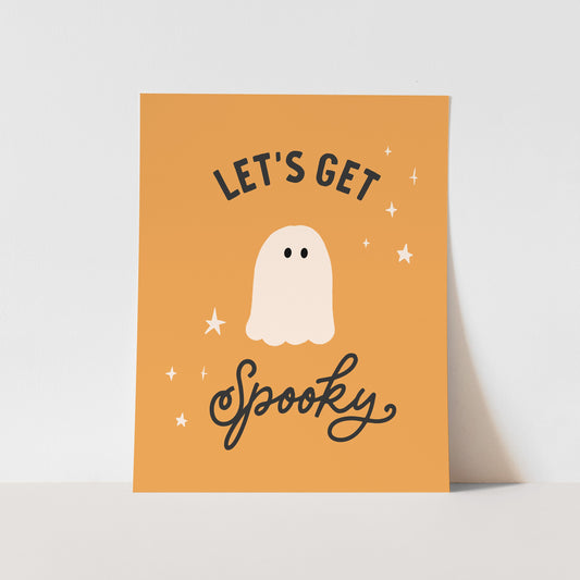 {Orange} Let's Get Spooky Art Print
