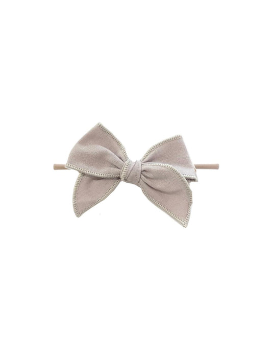 Greige Edged Bow