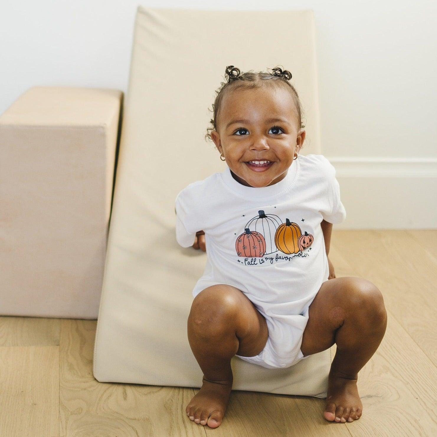 Fall Is My Favorite Color Organic Cotton T - Shirt Romper - Little Joy Co.