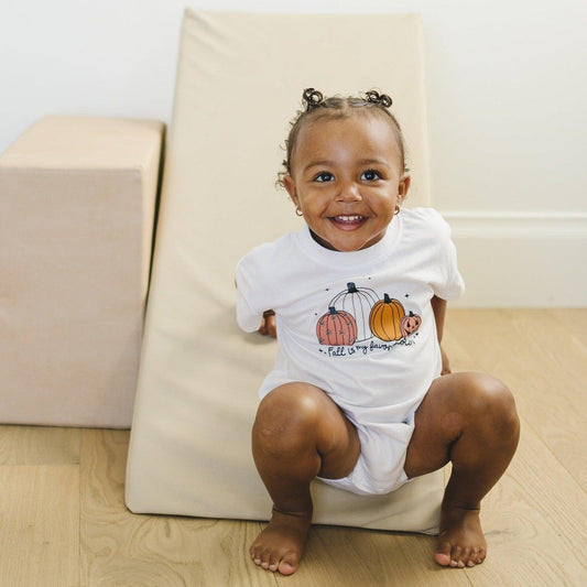 Fall Is My Favorite Color Organic Cotton T - Shirt Romper - Little Joy Co.