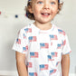 Flag Print Bamboo Pocket Tee & Shorts - Little Joy Co.