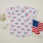 Flag Print Bamboo Pocket Tee & Shorts - Little Joy Co.