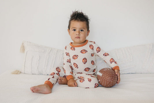 Football Print 2pc Pajama Set - Little Joy Co.