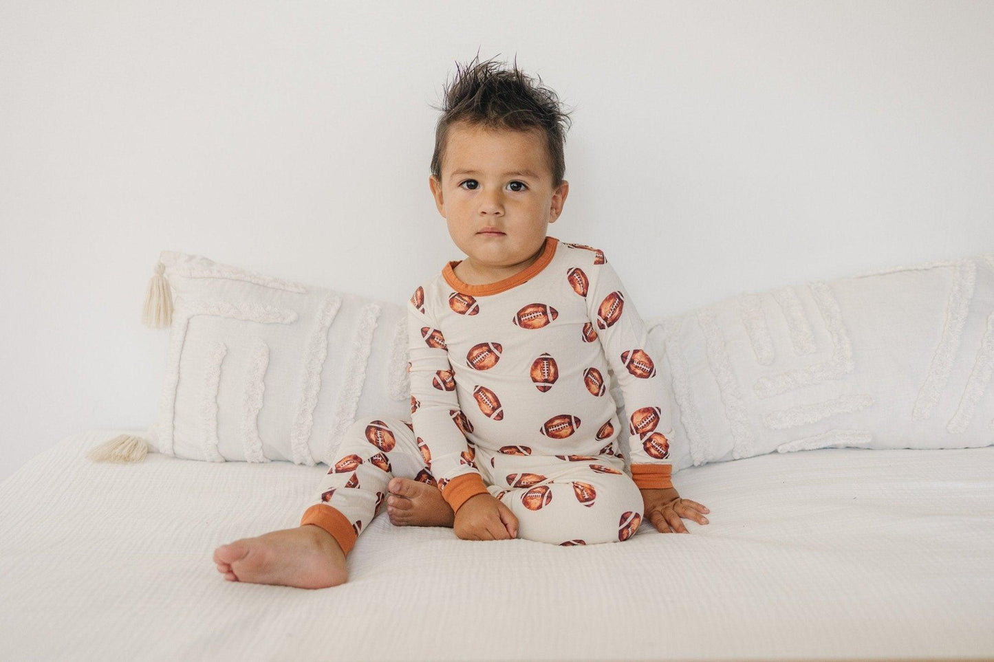 Football Print 2pc Pajama Set - Little Joy Co.