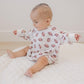 Football Print Bamboo Bubble Romper - Little Joy Co.