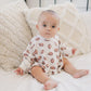 Football Print Bamboo Bubble Romper - Little Joy Co.