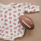 Football Print Bamboo Bubble Romper - Little Joy Co.