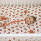 Football Print Bamboo Crib Sheet - Little Joy Co.