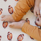 Football Print Bamboo Crib Sheet - Little Joy Co.