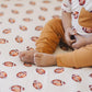 Football Print Bamboo Crib Sheet - Little Joy Co.