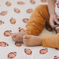 Football Print Bamboo Crib Sheet - Little Joy Co.