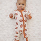 Football Print Bamboo Zippy Romper - Little Joy Co.