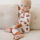 Football Print Bamboo Zippy Romper - Little Joy Co.