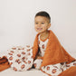 Football Print Quilted Bamboo Blanket - 1.0 Tog - Little Joy Co.