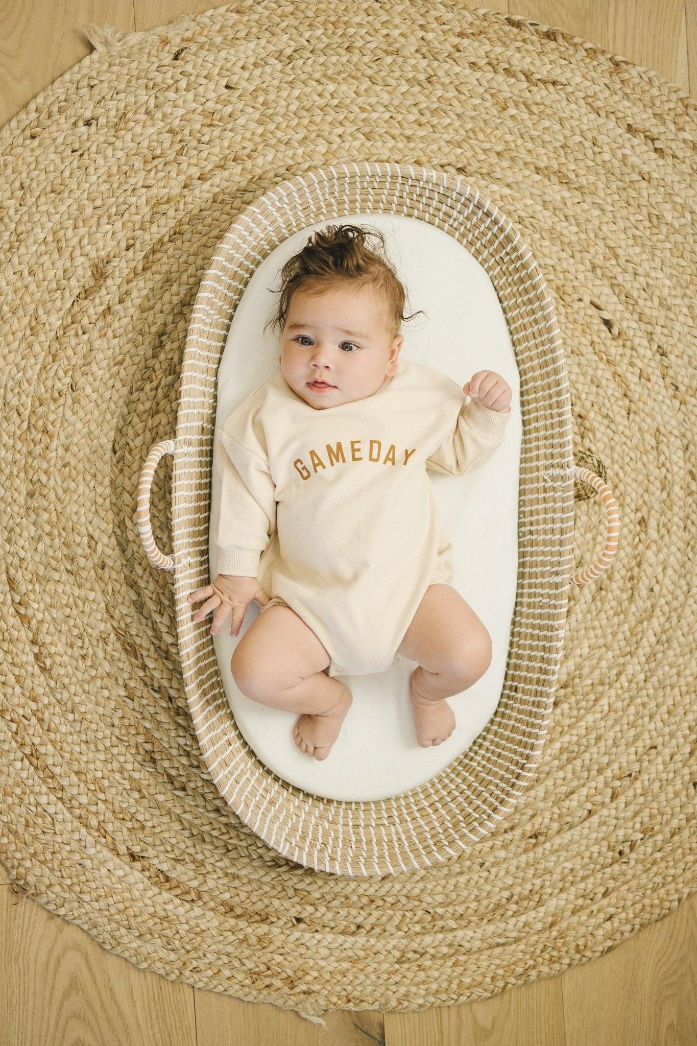 Gameday Organic Cotton Sweatshirt Romper - Little Joy Co.