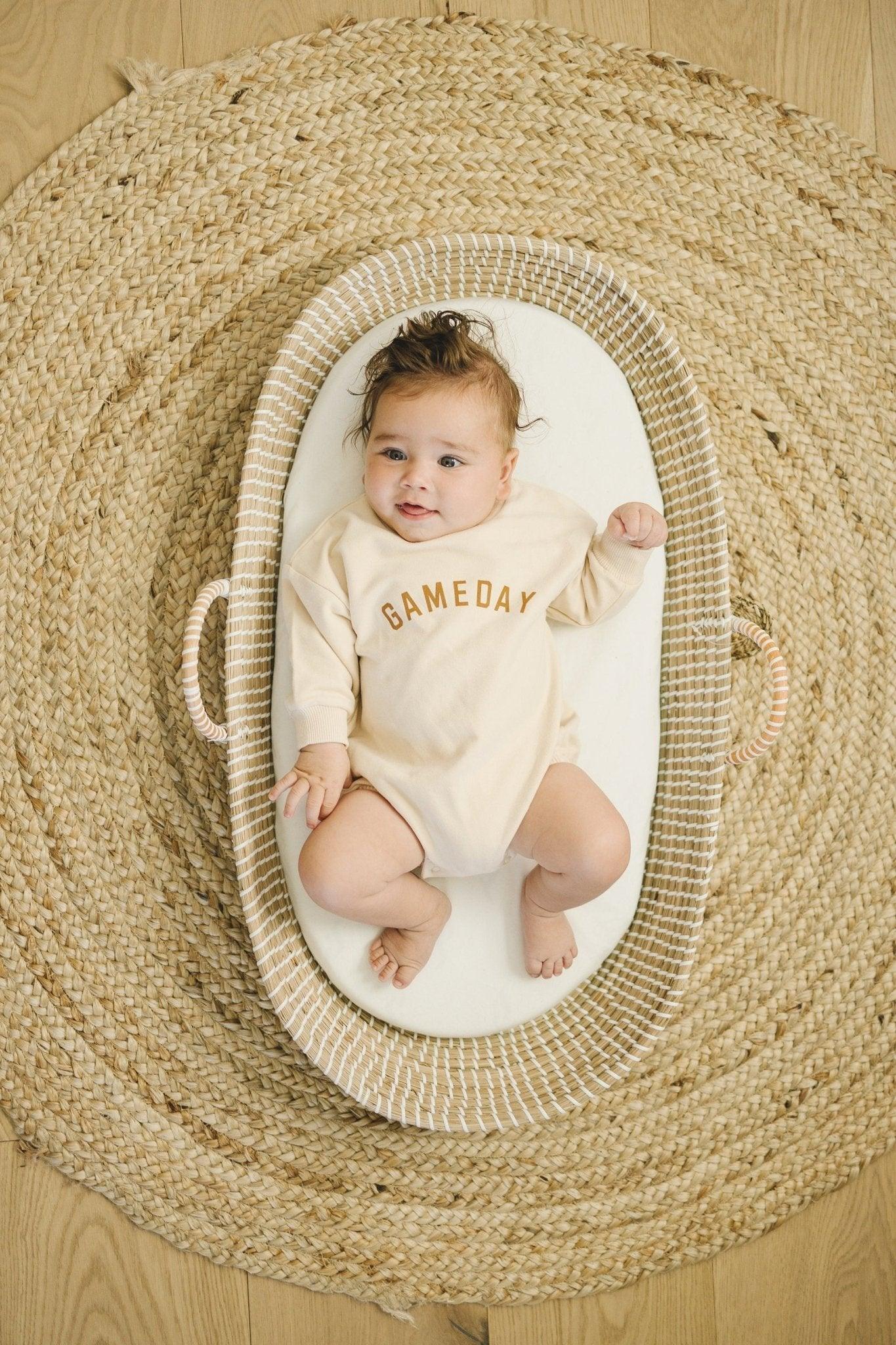 Gameday Organic Cotton Sweatshirt Romper - Little Joy Co.