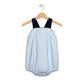 Classic Navy Gingham Bubble Romper
