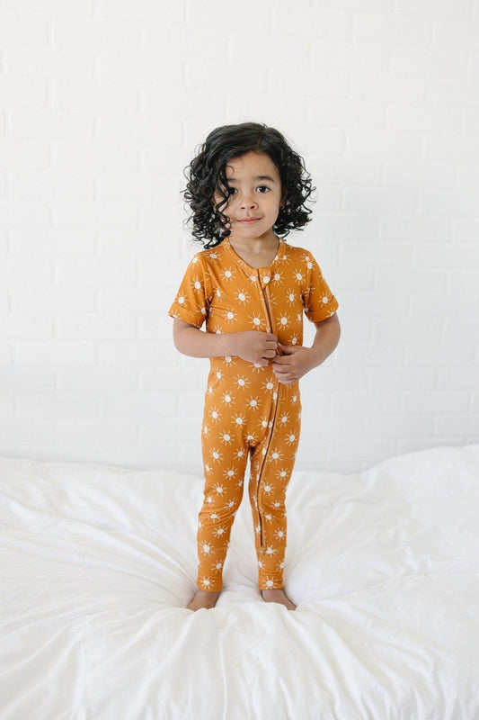 Golden Hour Bamboo Zippy Romper - Little Joy Co.