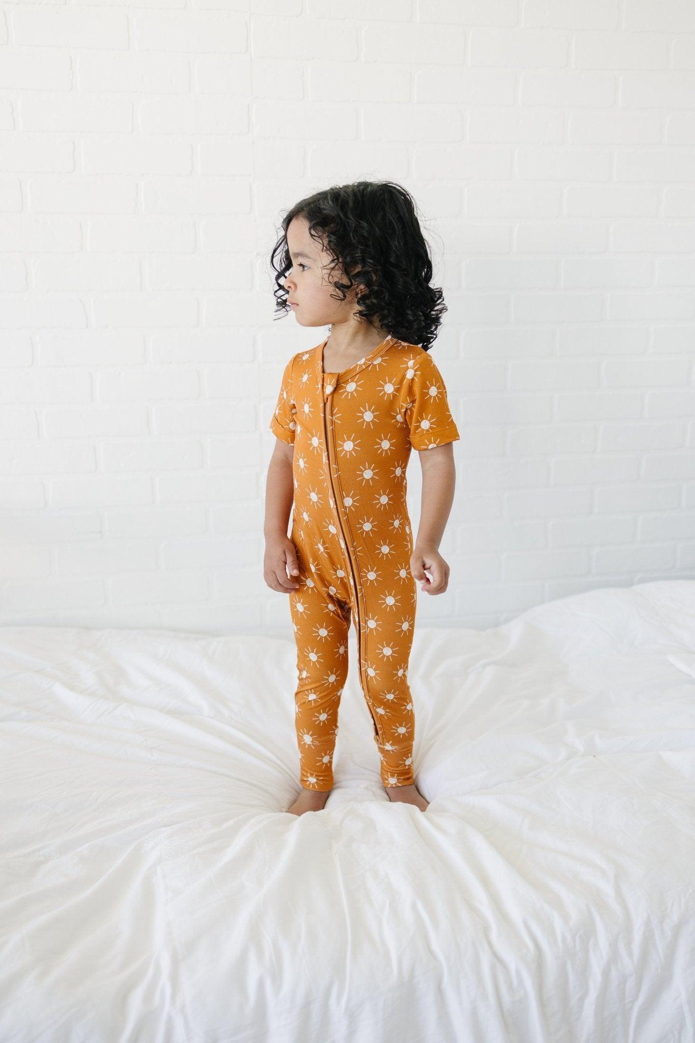 Golden Hour Bamboo Zippy Romper - Little Joy Co.