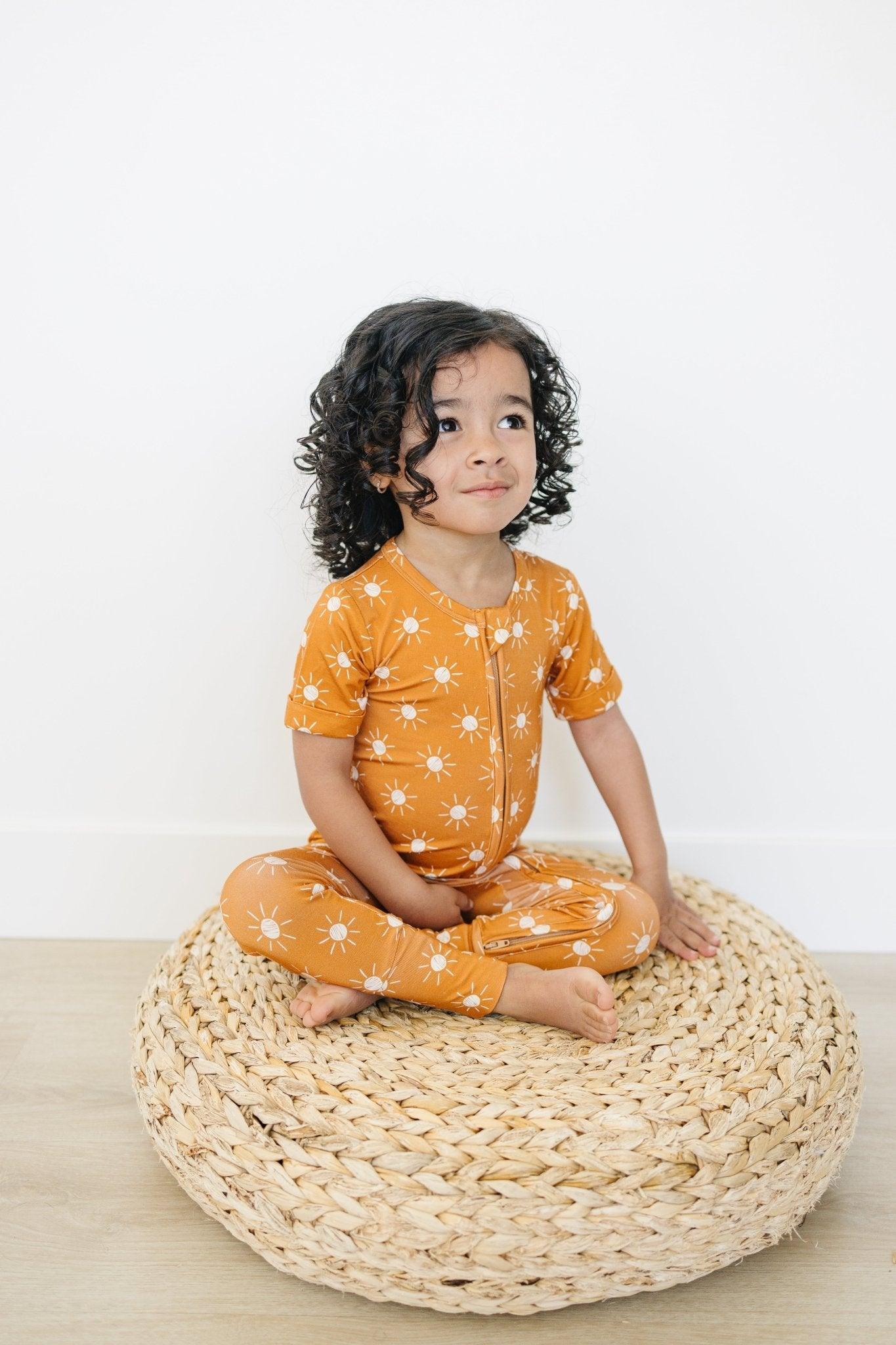 Golden Hour Bamboo Zippy Romper - Little Joy Co.