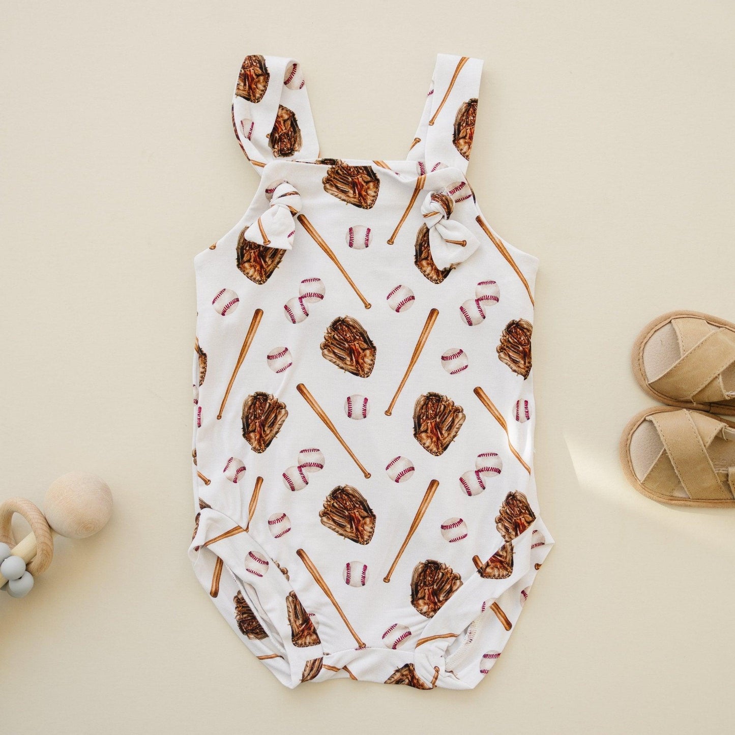 Grand Slam Bamboo Knotted Shortalls - Little Joy Co.