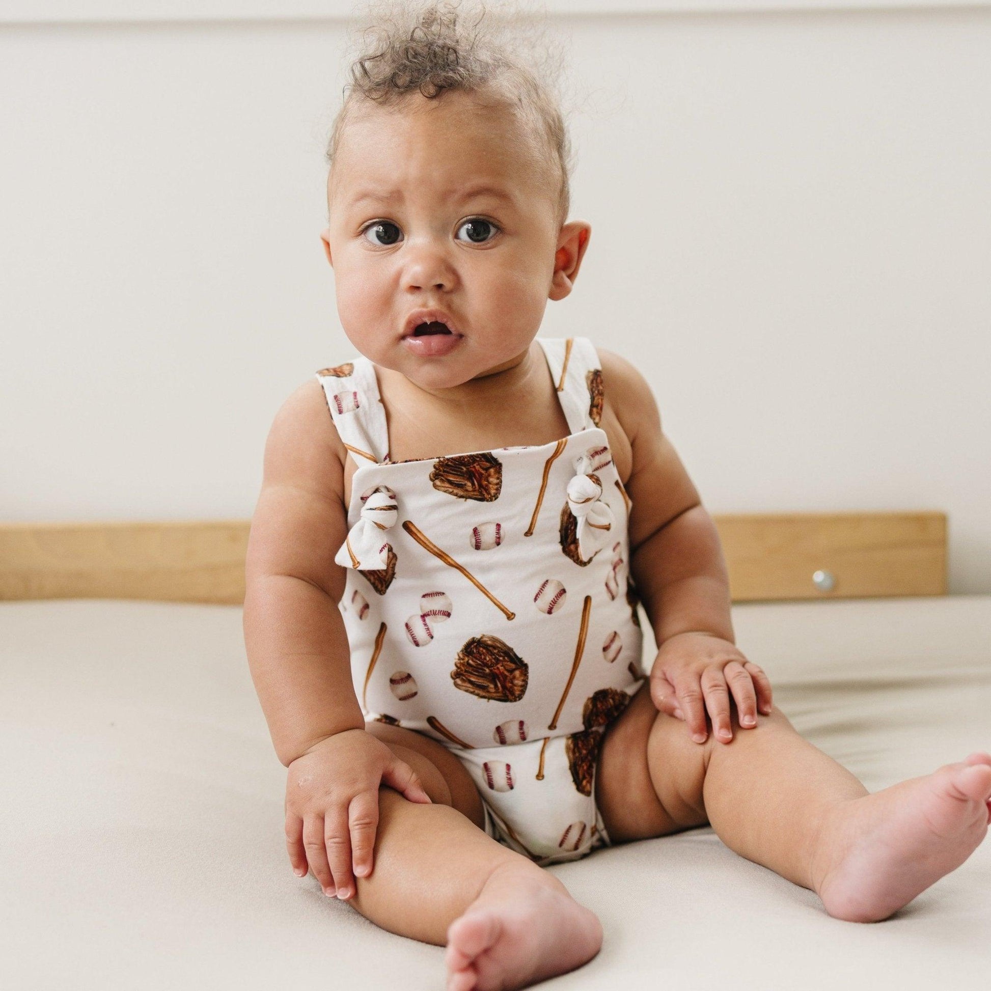 Grand Slam Bamboo Knotted Shortalls - Little Joy Co.