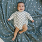 Gray Checkered Bamboo Bubble Romper - Little Joy Co.