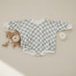 Gray Checkered Bamboo Bubble Romper - Little Joy Co.