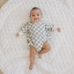 Gray Checkered Bamboo Bubble Romper - Little Joy Co.