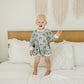 Green Bear Bamboo Bubble Romper - Little Joy Co.