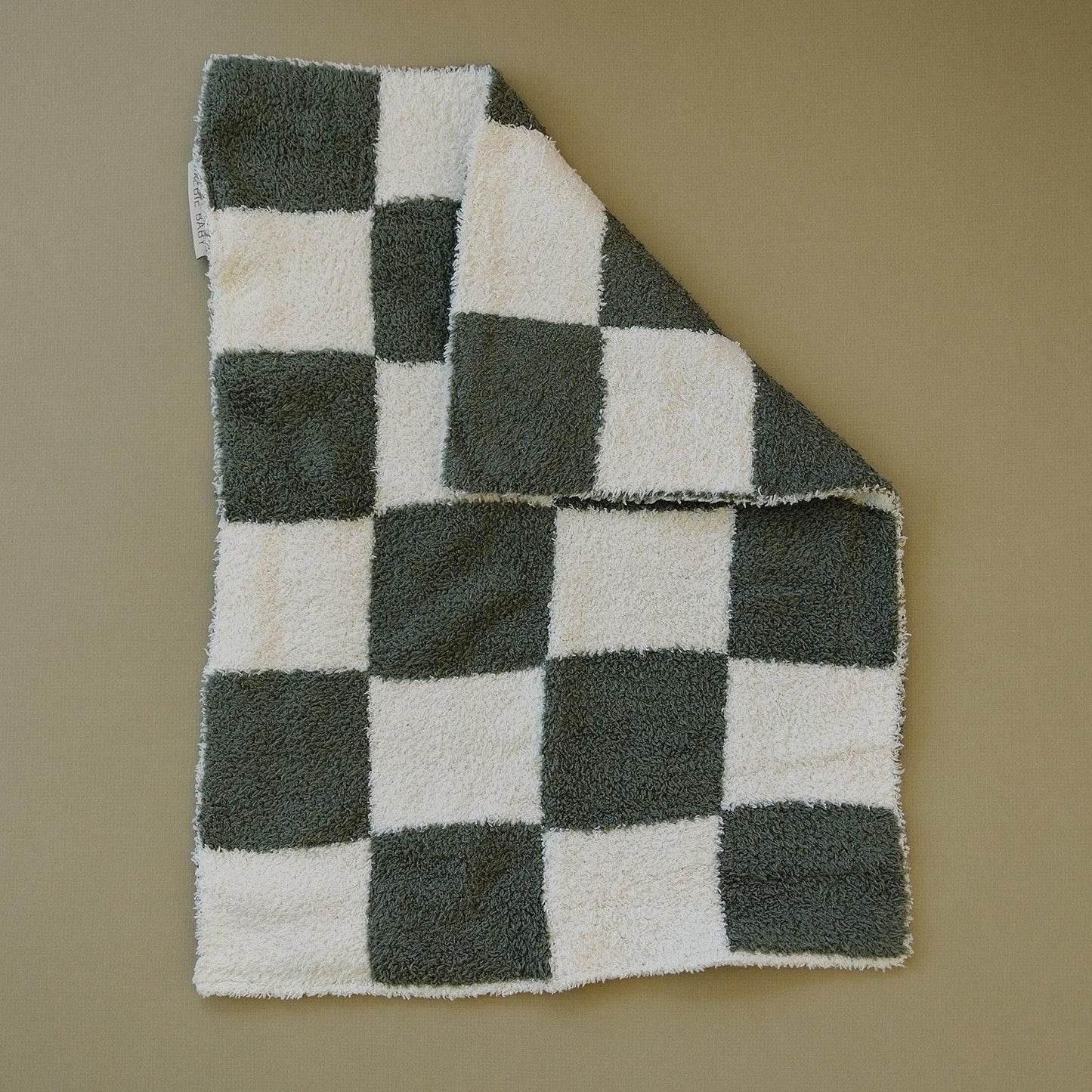 Green Checkered Plush Blanket - Little Joy Co.