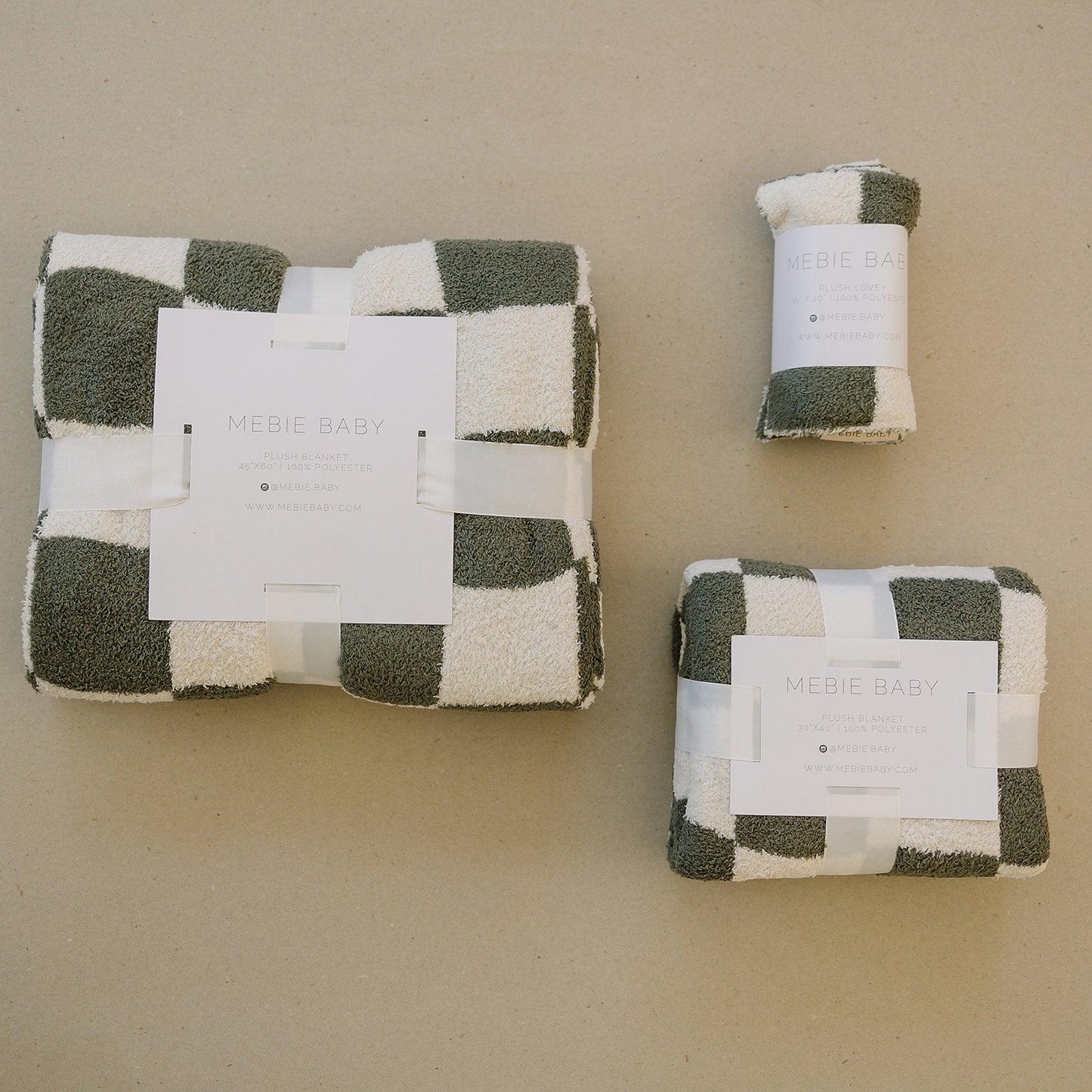 Green Checkered Plush Blanket - Little Joy Co.