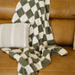 Green Checkered Plush Blanket - Little Joy Co.