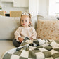 Green Checkered Plush Blanket - Little Joy Co.