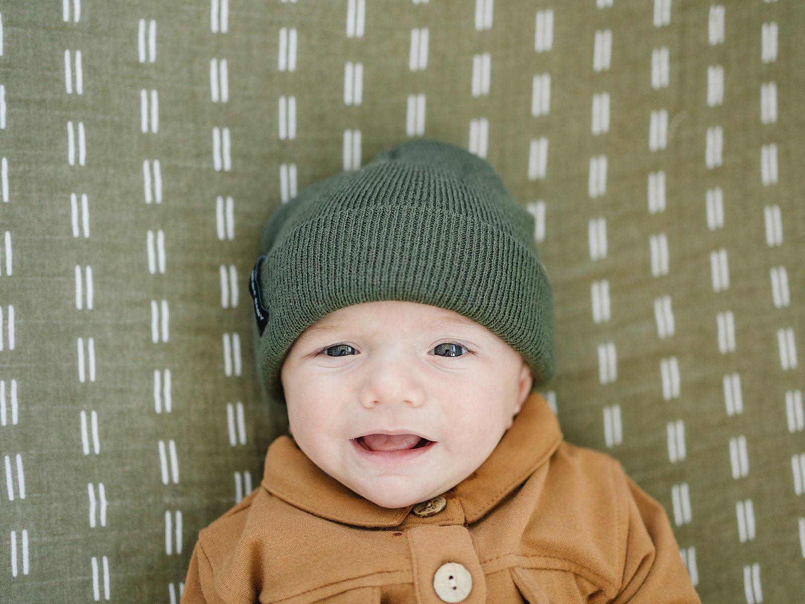 Green Mebie Baby Beanie - Little Joy Co.