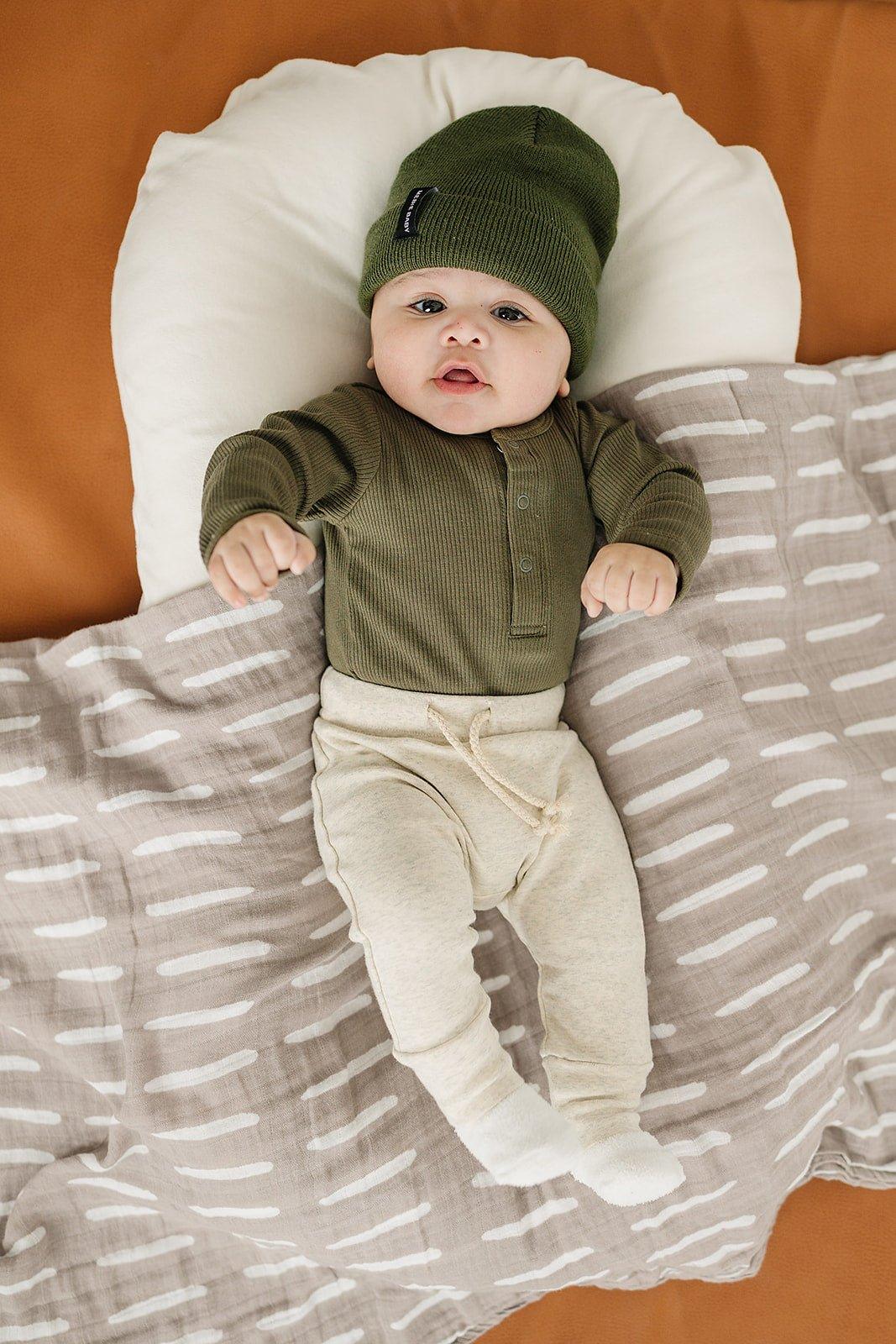 Green Mebie Baby Beanie - Little Joy Co.