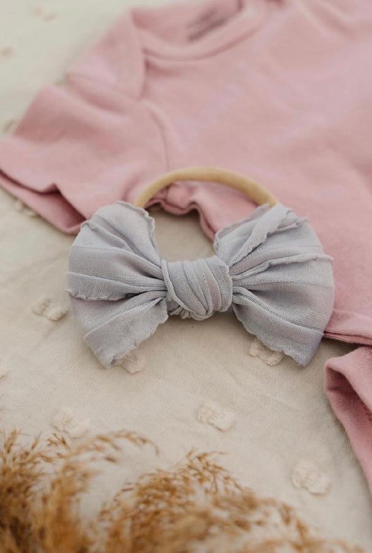 Grey Vintage Bow