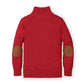 Half Zip Organic Pullover Sweater with Elbow Patches - Baby